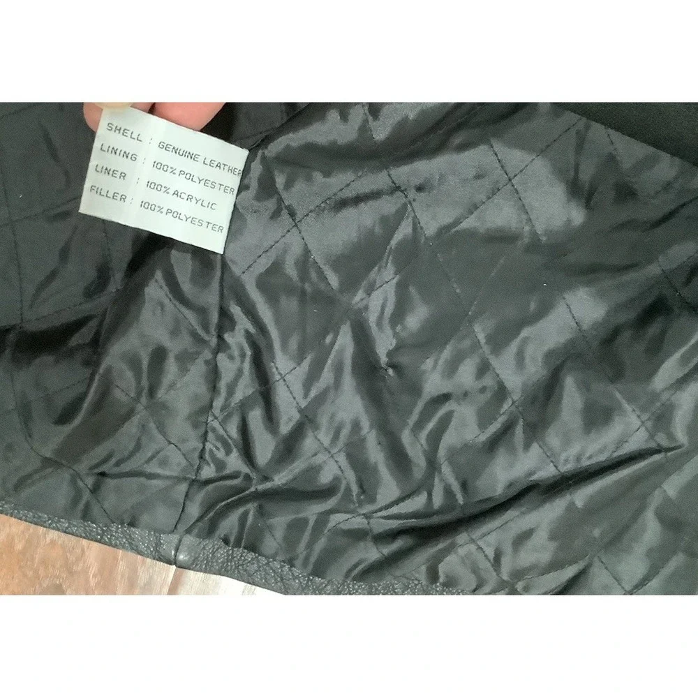 🔥Vintage Protocol by Pan United Leather Bomber jacket Mens Size M 88076